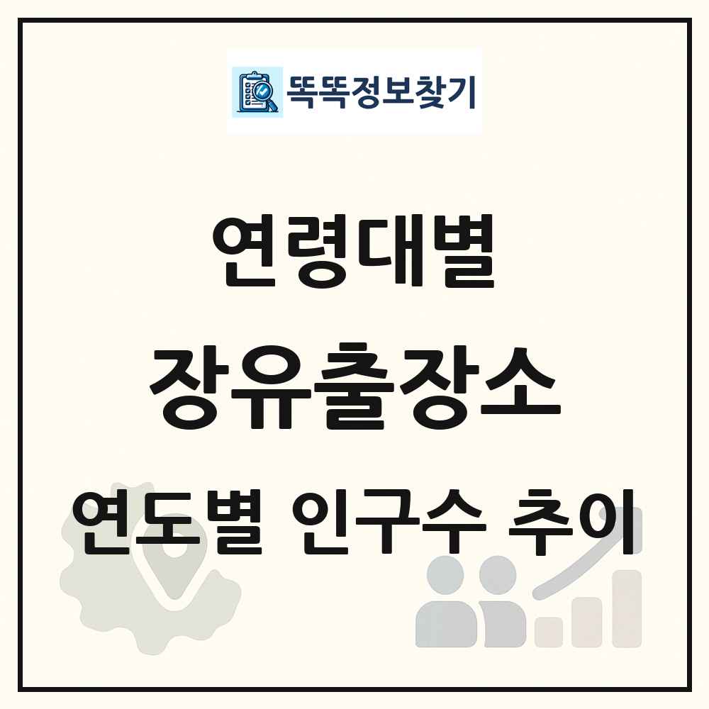 장유출장소 생애주기별 인구수 링크 그림